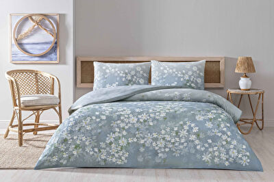 Taç Santa Ranforce Tek Kişilik Nevresim Takımı Mavi