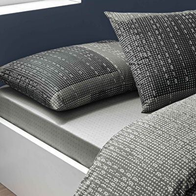 Taç Mirzae Ranforce Tek Kişilik Nevresim Takımı Antrasit