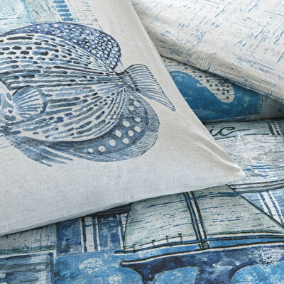 Taç Maren Ranforce Tek Kişilik Nevresim Takımı Turkuaz