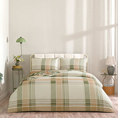 Taç Luneste Pamuk Çift Kişilik Seç&Ser Nevresim Takımı Bej