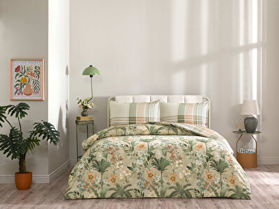 Taç Luneste Pamuk Tek Kişilik Seç&Ser Nevresim Takımı Bej