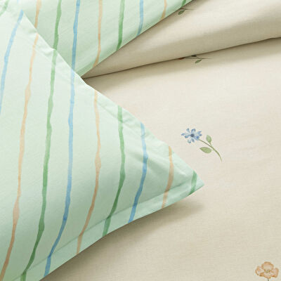 Taç Merlin Pamuk Çift Kişilik Seç&Ser Nevresim Takımı Kremrengi