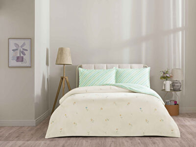 Taç Merlin Pamuk Çift Kişilik Seç&Ser Nevresim Takımı Kremrengi