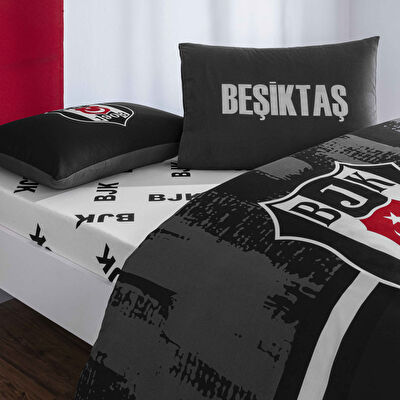 Taç Lisanslı Beşiktaş Arma Pamuk Çift Kişilik Nevresim Takımı