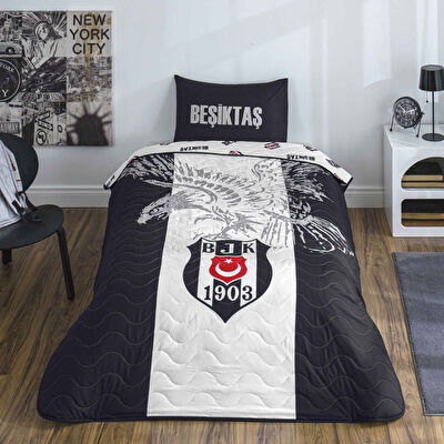 Lisanslı Beşiktaş Kartal Tek Kişilik Yatak Örtüsü Seti