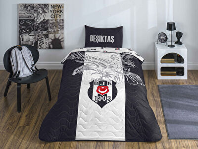 Lisanslı Beşiktaş Kartal Tek Kişilik Yatak Örtüsü Seti