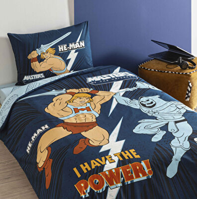 Taç Lisanslı He-Man Pamuk Tek Kişilik Nevresim Takımı