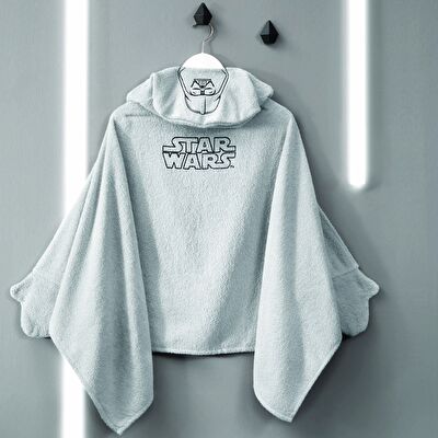 Lisanslı Star Wars Pamuk 75x130 cm Havlu Panço Gri