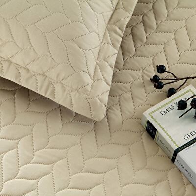 Taç Glory Çift Kişilik Yatak Örtüsü Camel