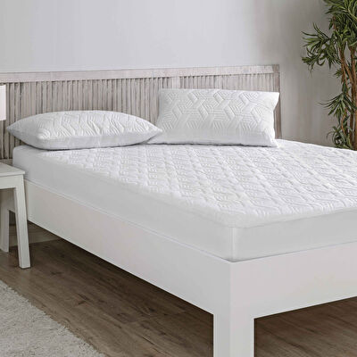 Taç Eco Care Tek Kişilik Sıvı Geçirmez Yatak Alezi Beyaz