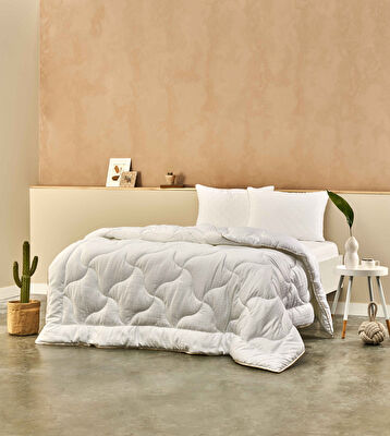 Taç Elegance Mikrojel Tek Kişilik Yorgan Beyaz