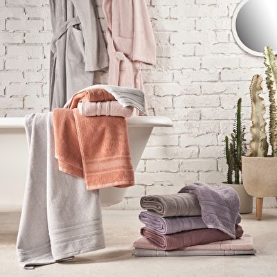 Linens Soft Pamuk 50x80 cm Ayak Havlusu Gri