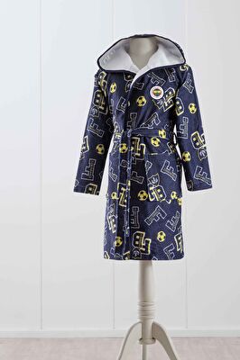 Taç Lisanslı Fenerbahçe 1907 6-8 Yaş Çocuk Baskılı Bornoz