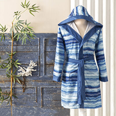 Taç Wave Pamuk L/XL Genç Bornoz Çok Renkli