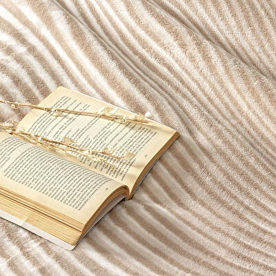 Taç Dune Çift Kişilik Battaniye Bej