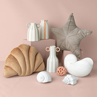 Linens Minella 14x13x26 cm Vazo Gri Mercan