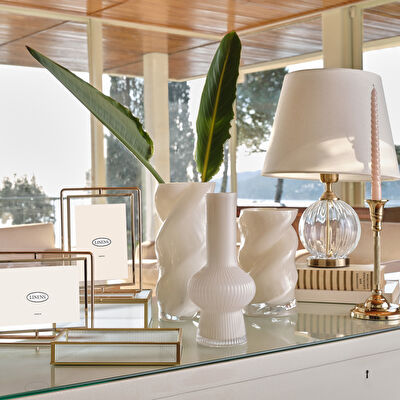 Linens Laveta 40x14x3,5 cm Dekoratif Tepsi Gold