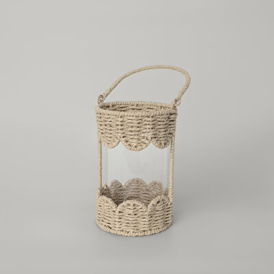 Linens Straw 14x14x32 cm Fener Natural