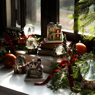 Linens Basic Çap 8 cm Yuvarlak Mum Kahve