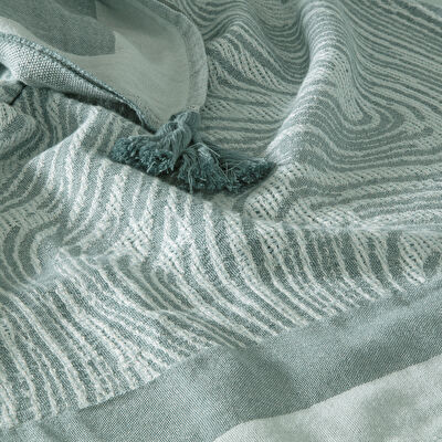 Taç Butik Göcek Throw Turkuaz