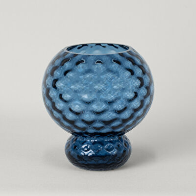 Linens Eviel 18x18x19 cm Vazo Mavi