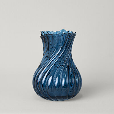 Linens Omella 15x15x20 cm Vazo Mavi