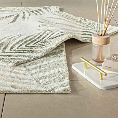 Taç Palm 2'li Pamuklu Paspas Yeşil