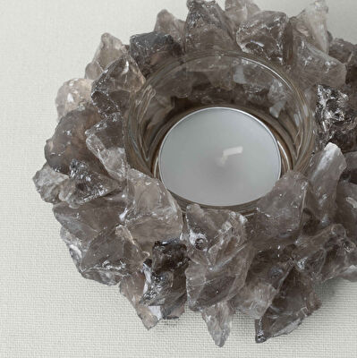 Linens Saut 10x10x5 cm Mumluk Mor