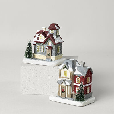 Linens Vintage House Ledli Dekor Gri