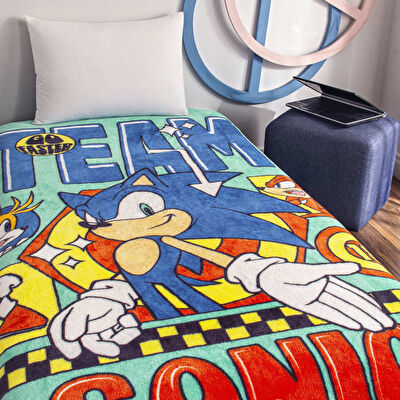 Lisanslı Sonic Modern Tek Kişilik Battaniye