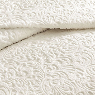 Taç Doressa Çift Kişilik Battaniye Ekru