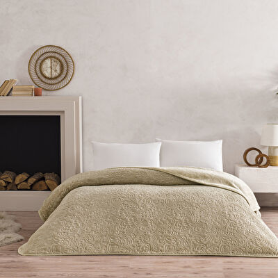 Taç Doressa Çift Kişilik Battaniye Camel