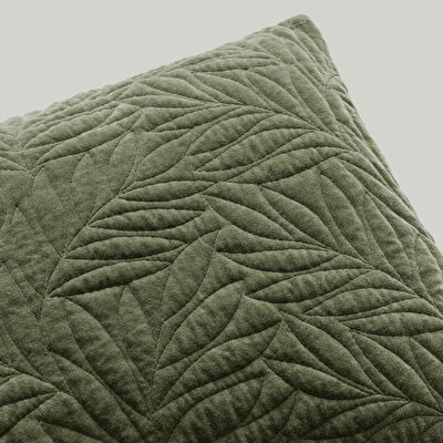 Linens Velour Kırlent Kılıfı 45x45 cm Haki