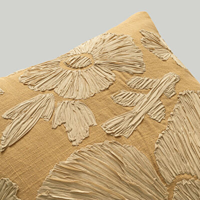 Linens Foldi Kırlent Kılıfı 45x45 cm Hardal