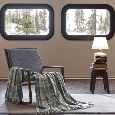 Taç Butik Doğu Ekspresi Akrilik Throw Gri