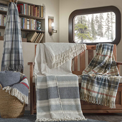 Taç Butik Doğu Ekspresi Akrilik Throw Gri