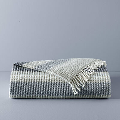 Taç Butik Doğu Ekspresi Pamuklu Tek Kişilik Battaniye Gri