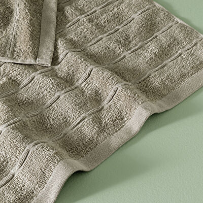 Taç Butik Patagonya Pamuk Yüz Havlusu Taş 50x85