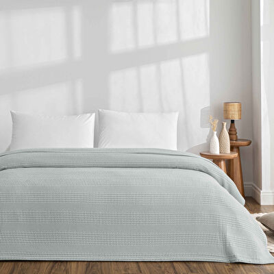 Taç Monet Pamuk Tek Kişilik Pike Antrasit