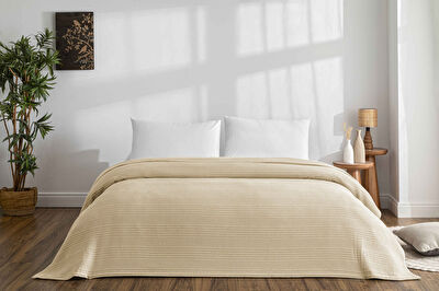 Taç Monet Pamuk Çift Kişilik Pike Cappuccino