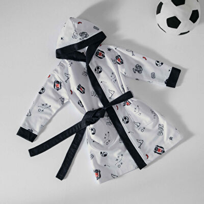 Taç Lisanslı Beşiktaş 3-4 Yaş Bebek Bornoz