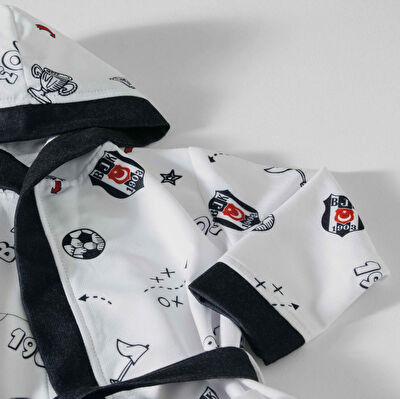 Taç Lisanslı Beşiktaş 3-4 Yaş Bebek Bornoz