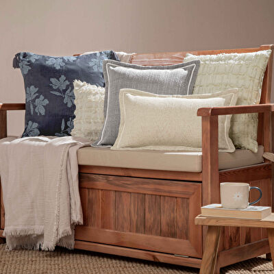 Linens Flange 30x50 cm Kırlent Kılıfı Bej