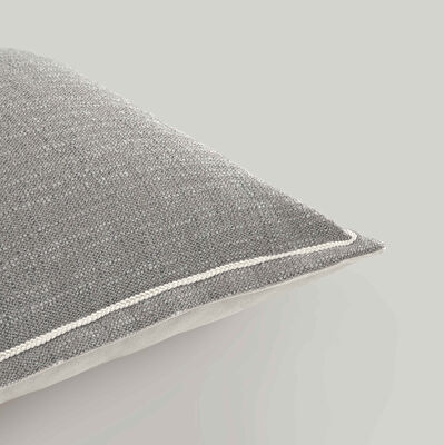Linens Flange 45x45 cm Kırlent Kılıfı Gri