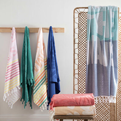 Linens Sandy 90x170 cm Plaj Havlusu Mavi