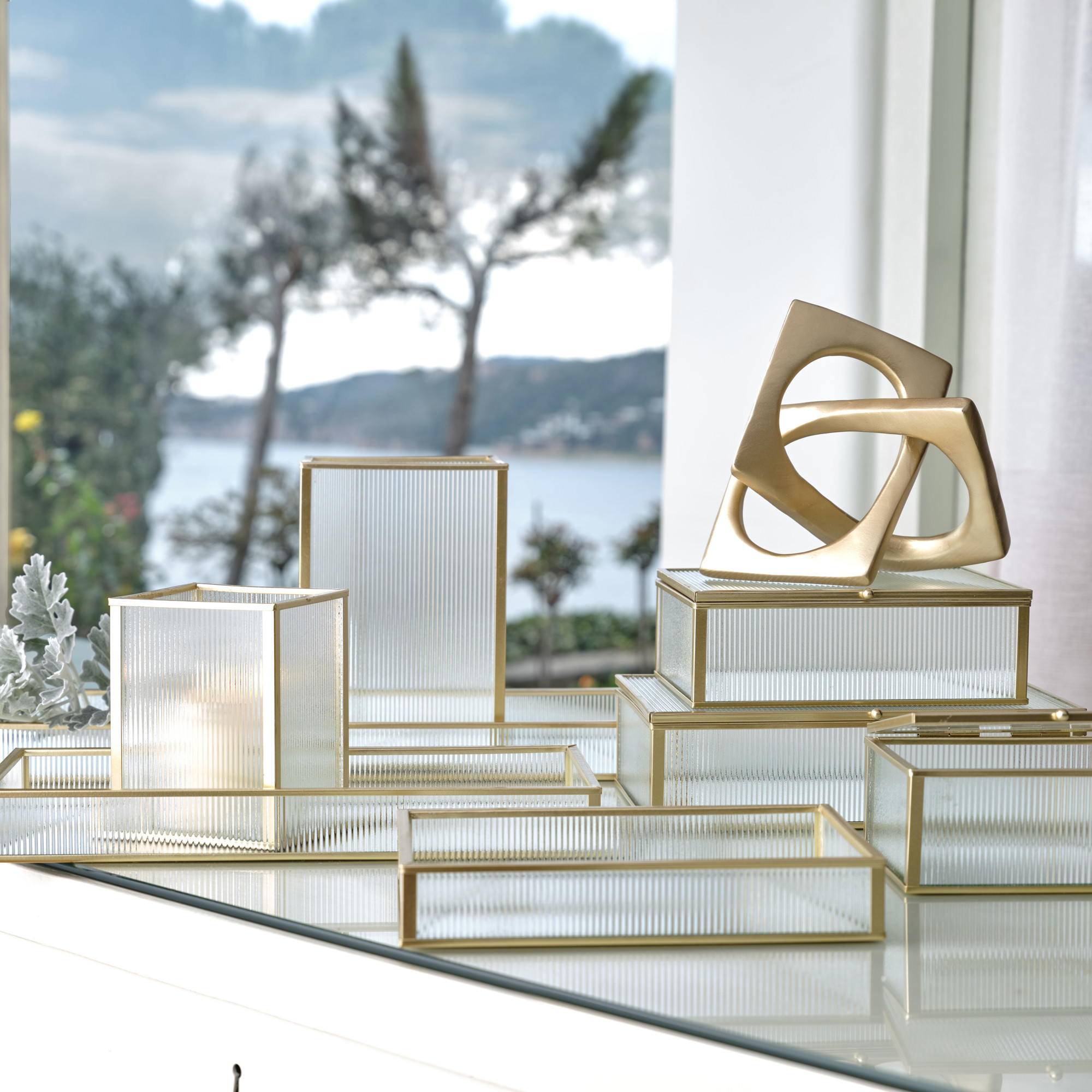 Linens Laveta 13x10x6 cm Dekoratif Kutu Gold | Taç